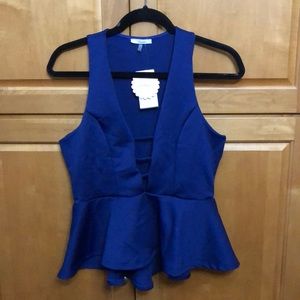 Royal Blue Soprano Peplum Top